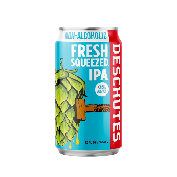 Non-Alcoholic Fresh Squeezed IPA is perfectly crushable and balanced with bright citrus and tropical fruit notes. 